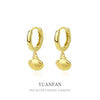 Wholesale 925 Sterling Silver Geometric Retro Metal Shell Earrings For Women With Electroplating