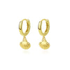 Wholesale 925 Sterling Silver Geometric Retro Metal Shell Earrings For Women With Electroplating