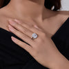 Wholesale 925 Sterling Silver Geometric Ring Set With Diamonds For Women