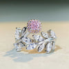 Wholesale 925 Sterling Silver Geometric Ring With Adjustable Opening Electroplated And Plant Flowers Style