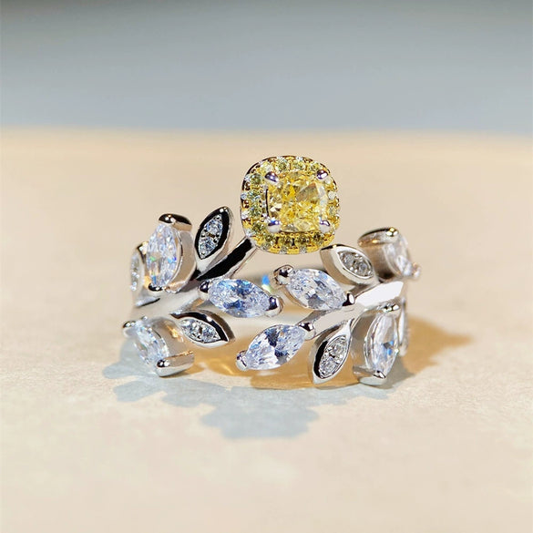 Wholesale 925 Sterling Silver Geometric Ring With Adjustable Opening Electroplated And Plant Flowers Style