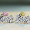 Wholesale 925 Sterling Silver Geometric Ring With Adjustable Opening Electroplated And Plant Flowers Style
