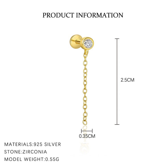 Wholesale 925 Sterling Silver Geometric Round Earrings For Women With Zirconia Design And Minimalist Style