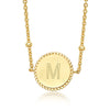 Wholesale 925 Sterling Silver Geometric Round Pendant Necklace Electroplated For Women