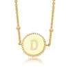 Wholesale 925 Sterling Silver Geometric Round Pendant Necklace Electroplated For Women