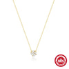 Wholesale 925 Sterling Silver Geometric Shaped Ring And Clavicle Chain With Horse's Eye Design Electroplated For Women