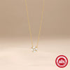 Wholesale 925 Sterling Silver Geometric Shaped Ring And Clavicle Chain With Horse's Eye Design Electroplated For Women