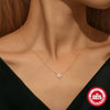 Wholesale 925 Sterling Silver Geometric Shaped Ring And Clavicle Chain With Horse's Eye Design Electroplated For Women