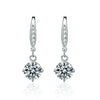 Wholesale 925 Sterling Silver Geometric Simple Women's Earrings With Moissanite Earhook