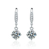 Wholesale 925 Sterling Silver Geometric Simple Women's Earrings With Moissanite Earhook