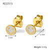 Wholesale 925 Sterling Silver Geometric Smiley Face Dripping Oil Earrings For Women