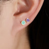Wholesale 925 Sterling Silver Geometric Smiley Face Dripping Oil Earrings For Women
