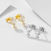 Wholesale 925 Sterling Silver Geometric Square Zircon Diamond Earrings For Women