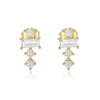 Wholesale 925 Sterling Silver Geometric Square Zircon Diamond Earrings For Women