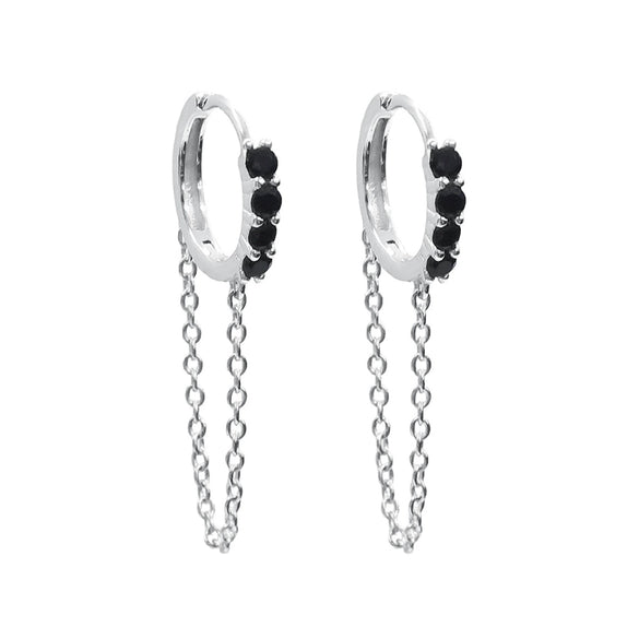 Wholesale 925 Sterling Silver Geometric Style Earrings With Zircon And Diamond Design