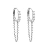 Wholesale 925 Sterling Silver Geometric Style Earrings With Zircon And Diamond Design