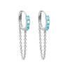 Wholesale 925 Sterling Silver Geometric Style Earrings With Zircon And Diamond Design