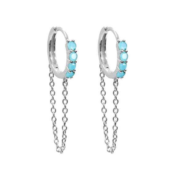 Wholesale 925 Sterling Silver Geometric Style Earrings With Zircon And Diamond Design
