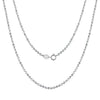 Wholesale 925 Sterling Silver Geometric Style Necklace With Electroplating And Cut Edge Flash Bead Chain