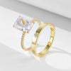Wholesale 925 Sterling Silver Geometric Style Ring With Ice Flower Cut Zircon For Women