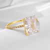 Wholesale 925 Sterling Silver Geometric Style Ring With Ice Flower Cut Zircon For Women