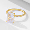 Wholesale 925 Sterling Silver Geometric Style Ring With Ice Flower Cut Zircon For Women