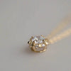 Wholesale Sterling Silver Geometric Sun Pendant Necklace Gold Plated Set With Diamonds For Women