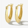 Wholesale 925 Sterling Silver Geometric U Shaped Earrings For Women Electroplated
