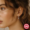 Wholesale 925 Sterling Silver Geometric Water Drop Diamond Embedded French Ear Buckle Earrings With Electroplating