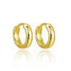 Wholesale 925 Sterling Silver Glossy Round Plain Hoop Earrings Electroplated Geometric Niche Highend Hypoallergenic Unisex