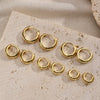 Wholesale 925 Sterling Silver Glossy Round Plain Hoop Earrings Electroplated Geometric Niche Highend Hypoallergenic Unisex