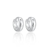 Wholesale 925 Sterling Silver Glossy Round Plain Hoop Earrings Electroplated Geometric Niche Highend Hypoallergenic Unisex