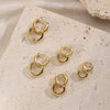 Wholesale 925 Sterling Silver Glossy Round Plain Hoop Earrings Electroplated Geometric Niche Highend Hypoallergenic Unisex