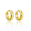 Wholesale 925 Sterling Silver Glossy Round Plain Hoop Earrings Electroplated Geometric Niche Highend Hypoallergenic Unisex