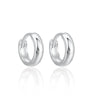 Wholesale 925 Sterling Silver Glossy Round Plain Hoop Earrings Electroplated Geometric Niche Highend Hypoallergenic Unisex