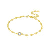 Wholesale 925 Sterling Silver Gold Plated Fashion Versatile Exquisite Shiny Women's Bracelet
