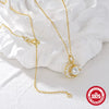 Wholesale 925 Sterling Silver Goldplated Crescent Pendant Necklace With Diamondembedded Mini Moon Pendant And Ochain Geometric Design Electroplating Process For Women
