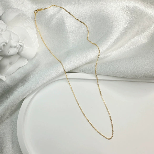 Wholesale 925 Sterling Silver Goldplated Minimalist Geometric O Chain Necklace For Women