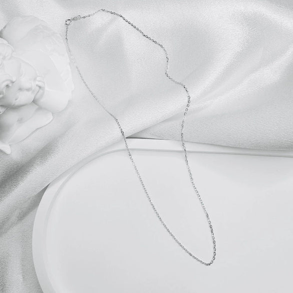 Wholesale 925 Sterling Silver Goldplated Minimalist Geometric O Chain Necklace For Women