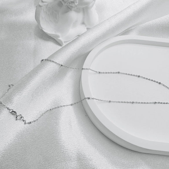 Wholesale 925 Sterling Silver Goldplated Minimalist Geometric O Chain Necklace For Women