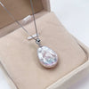 Wholesale Sterling Silver Handmade Melon Buckle Pendant Baroque Freshwater Pearl Necklace With Irregular Design