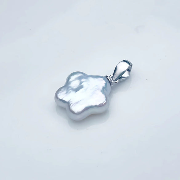 Wholesale Sterling Silver Handmade Melon Buckle Pendant Baroque Freshwater Pearl Necklace With Irregular Design