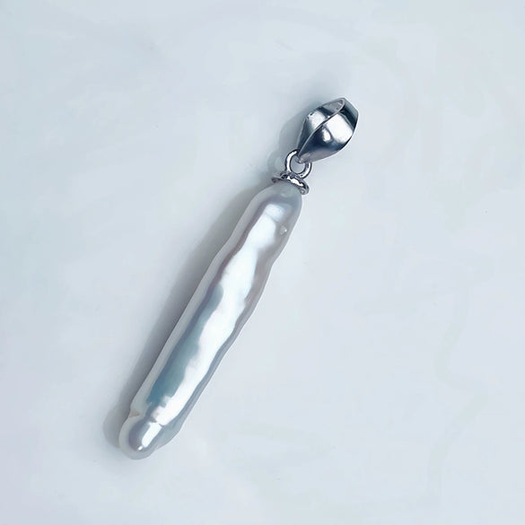 Wholesale Sterling Silver Handmade Melon Buckle Pendant Baroque Freshwater Pearl Necklace With Irregular Design