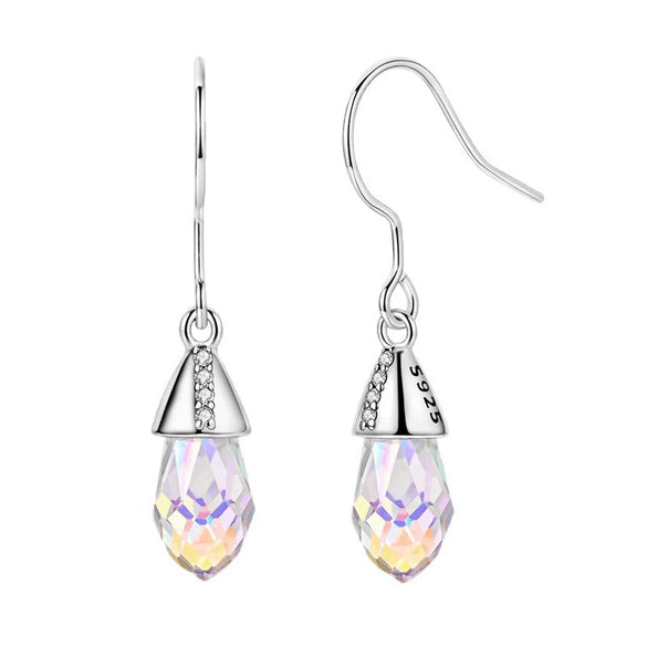 Wholesale 925 Sterling Silver Heart Crystal Ear Hooks For Women