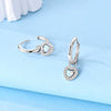 Wholesale 925 Sterling Silver Heart Crystal Ear Hooks For Women