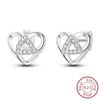 Wholesale 925 Sterling Silver Heart Crystal Ear Hooks For Women