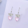 Wholesale 925 Sterling Silver Heart Crystal Ear Hooks For Women