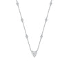 Wholesale 925 Sterling Silver Heart Necklace Inlaid With Ice Flower Cut High Carbon Diamond Seiko Cross Chain For Women
