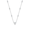 Wholesale 925 Sterling Silver Heart Necklace Inlaid With Ice Flower Cut High Carbon Diamond Seiko Cross Chain For Women