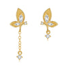 Wholesale 925 Sterling Silver Heart Shape Insects Butterfly Bee Electroplated Women's Earrings